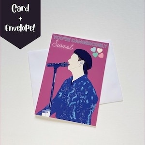 BTS SUGA Yoongi Carte de vœux de la Saint-Valentin, Carte d’anniversaire, Carte de vœux Kpop, Carte Punny, Carte mignonne, Cadeau de l’armée BTS, Joueur de flûte