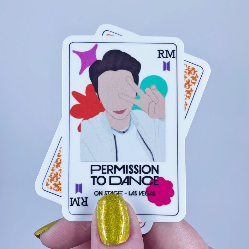 BTS RM Namjoon Permission To Dance Las Vegas Playing Card Etsy