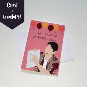 Tarjeta de felicitación de cumpleaños BTS JK Jungkook, tarjeta de cumpleaños, tarjeta linda, tarjeta de felicitación Kpop, tarjeta punny, tarjeta divertida, regalo del ejército BTS