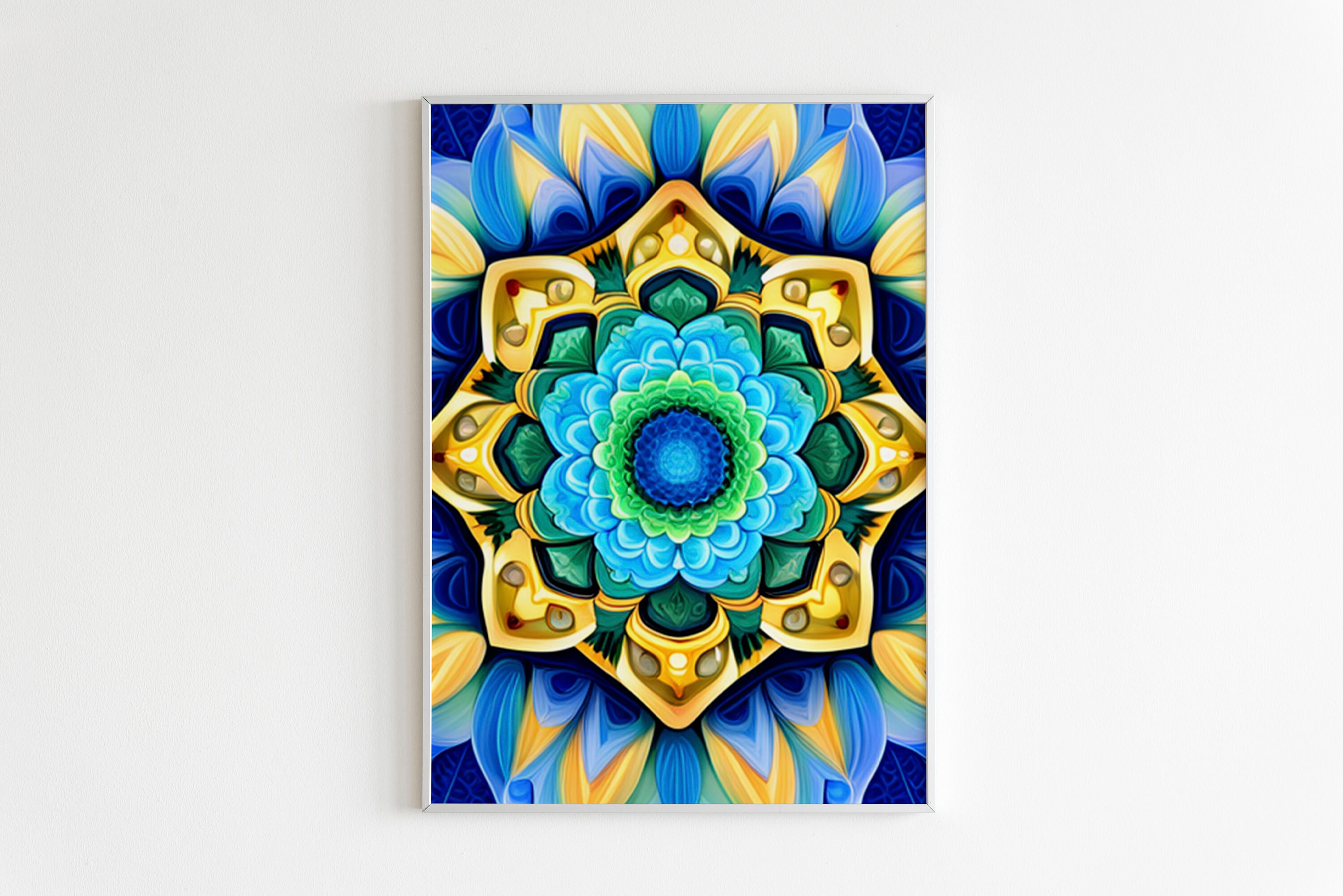 Printable Wall Art Yoga Studio Decor Colorful Wall Art Etsy