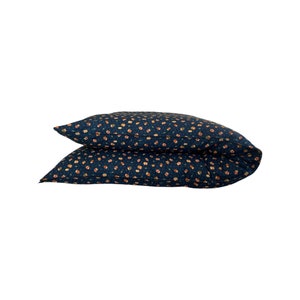 Futon with Cover .  Hand Made Vintage Style futon.  Blue Owl Cover.  All Cotton Futon. Japanese Futon. SHIKIBUTON. Vintage style bed.
