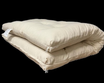 Handmade Cotton Shikibuton Futon: Vintage Style Japanese Bed. BESPOKE Futon. Custom Sizes Available.
