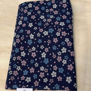 Futon with Cover .  Hand Made Vintage Style futon.  Sakura Navy Cover.  All Cotton Futon. Japanese Futon. SHIKIBUTON. Vintage style bed.