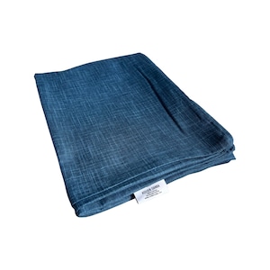 Mura Blue Custom Cotton Futon Cover.  Japanese Fabric. Handmade Shiki Futon Cover.