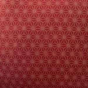 Asa-no-ha Red Custom Cotton Futon Cover.  Japanese Fabric. Handmade Shiki Futon Cover.