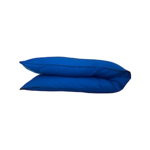 Futon with Cover .  Hand Made Vintage Style futon.  Kona Royal Blue Cover.  All Cotton Futon. Japanese Futon. SHIKIBUTON. Vintage style bed.