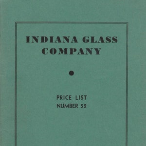 1940 Indiana Glass Price List #52