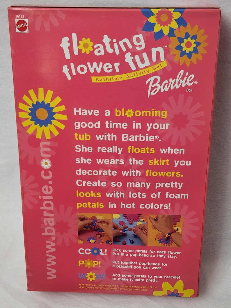Barbie Floating Flower Fun Special Edition Bathtime Activity Set 1999 26133 NRFB - Etsy