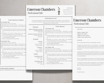 Minimalist Resume Template | Simple Resume | Clean Design | Resume Template | Canva Template | Canva Resume | Professional | Organized