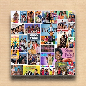 COLLAGE - Black TV sitcoms; classic; tumbler; entertainment; tumbler file; 20oz tumbler; skinny tumbler file; sublimation; mugs; journals
