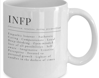 INFP mug, infp, infp coffee mug, infp gift, gift for infp, infp personality, Myers Briggs type, Myers Briggs, MBTI, personality, MBTI mug