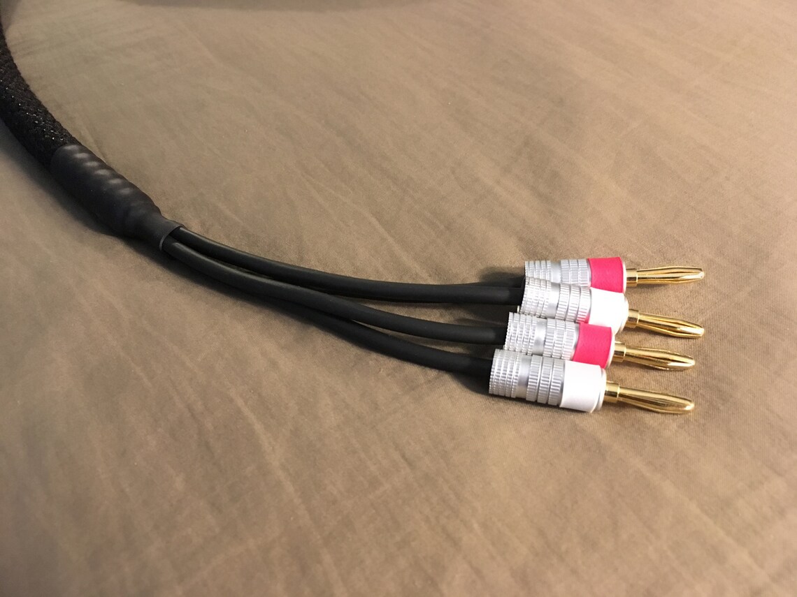 Studio Cables 4S Audiophile Biwire Speaker Cables Black Pair Etsy