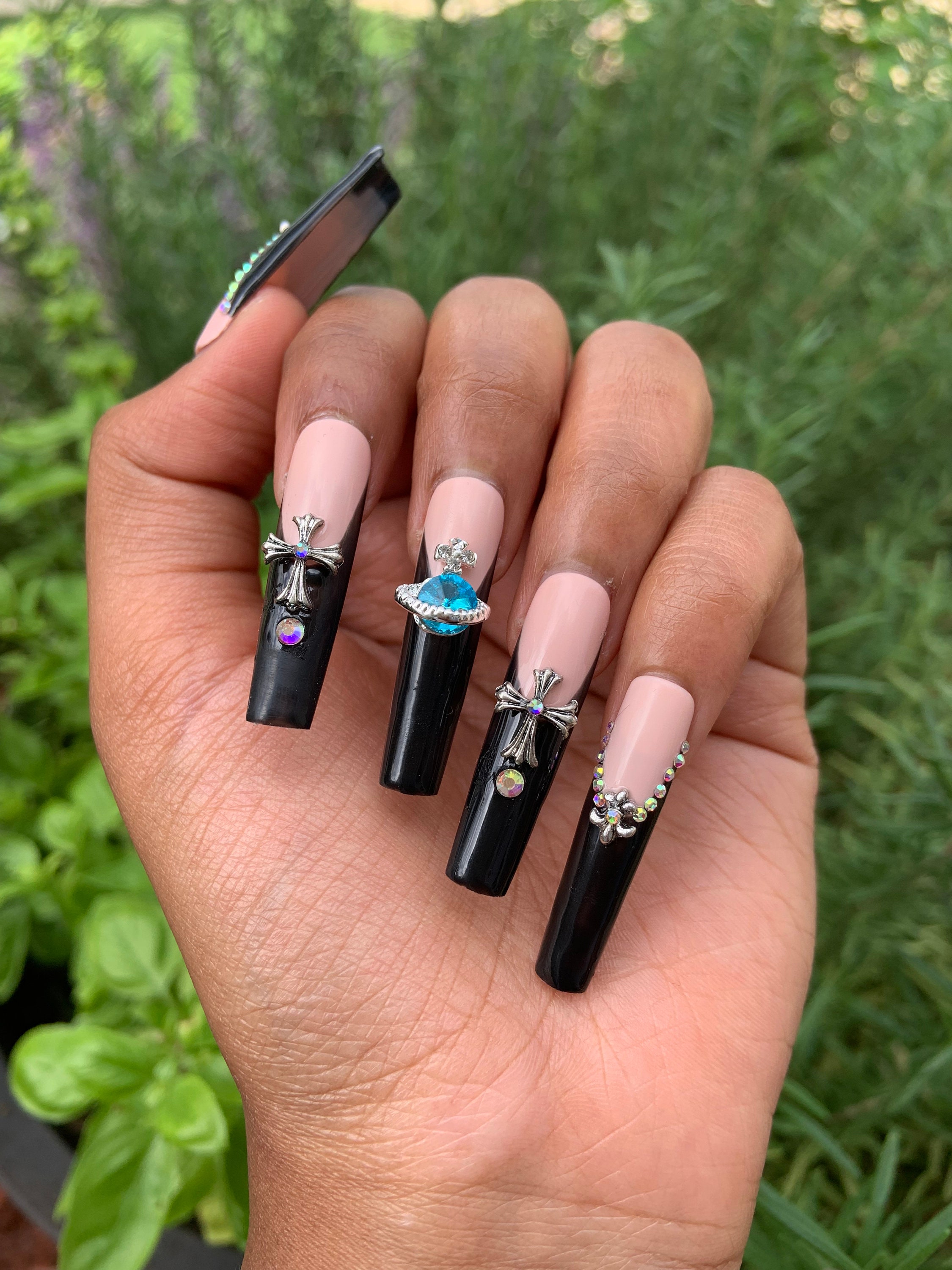 Chrome Hearts X Vivienne Westwood French Tip Nails - Etsy Canada