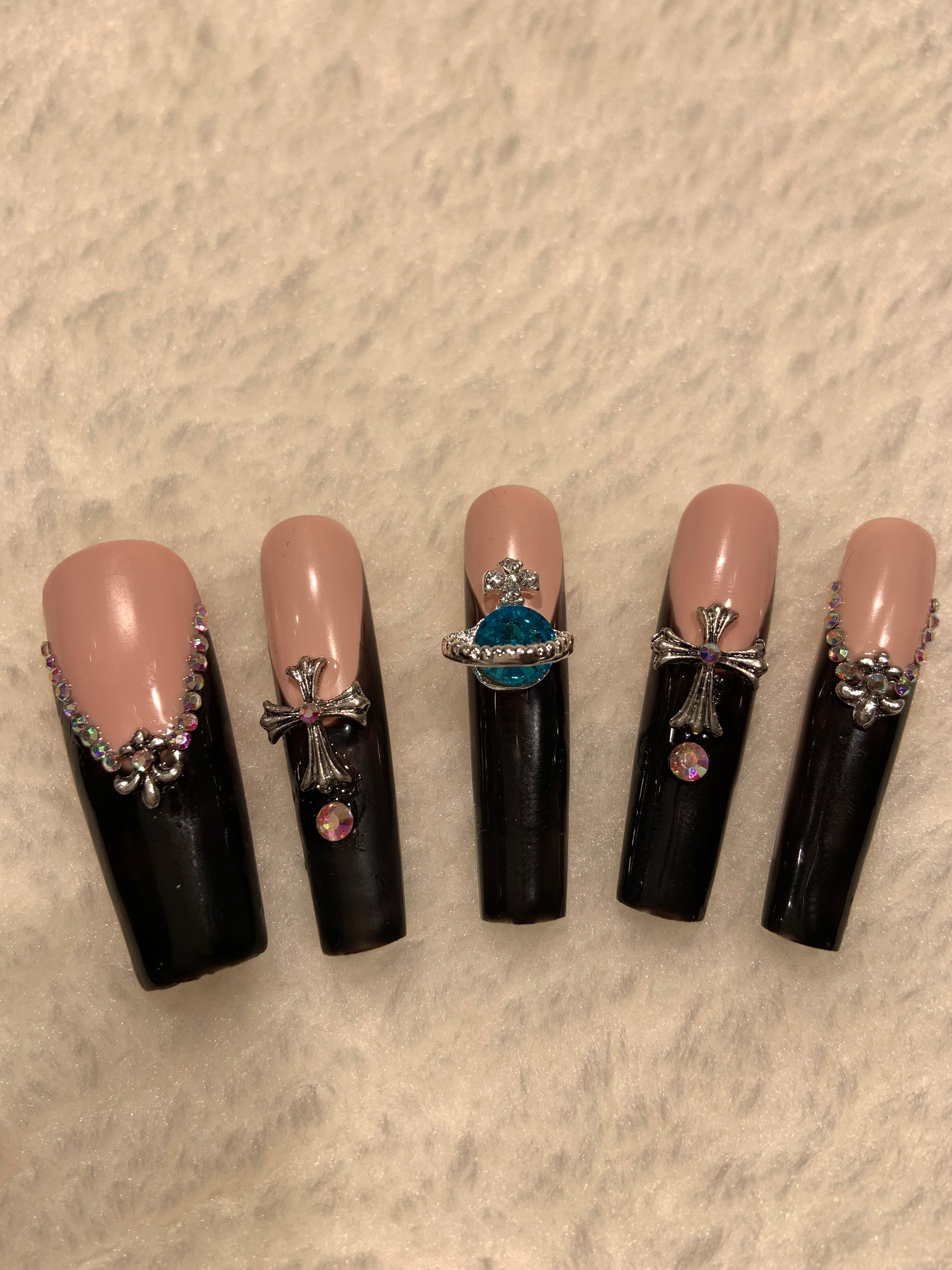 Chrome Hearts X Vivienne Westwood French Tip Nails - Etsy