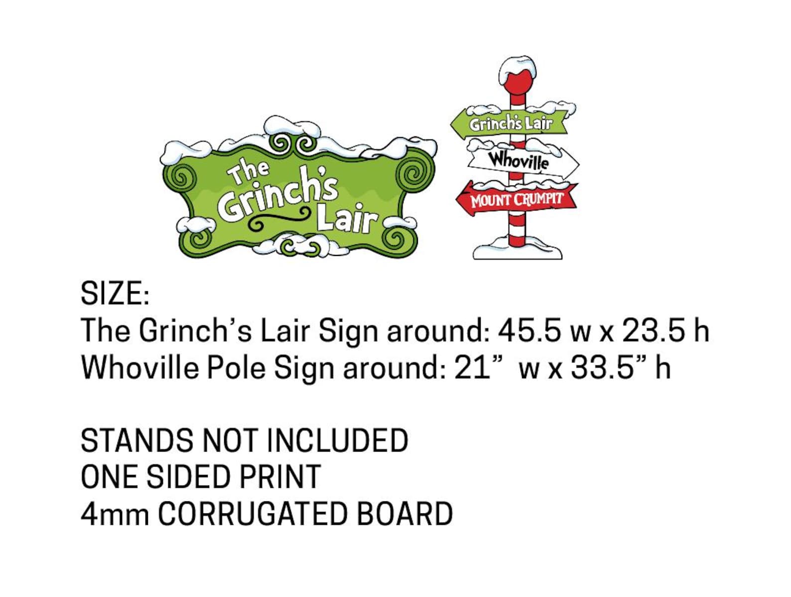Grinch Yard Decoration / Grinch Lair Sign / How the Grinch Stole