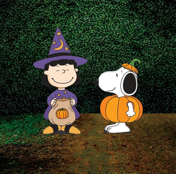 Peanuts Halloween Yard Sign Lucy Snoopy Great Pumpkin Etsy 日本