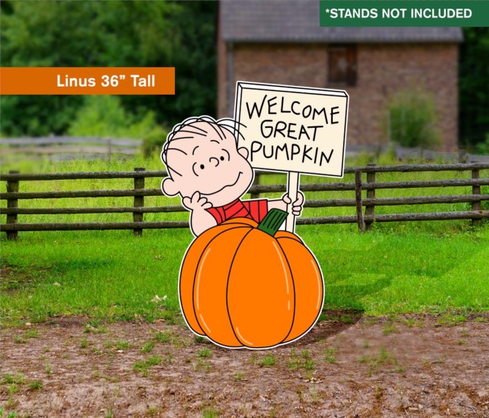 Peanuts Halloween Yard Art, Great Pumpkin Cutouts, Lawn Sign - Etsy