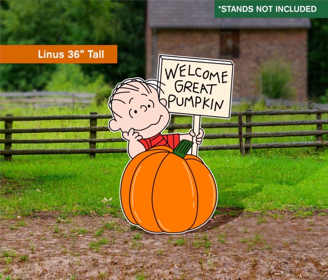 Peanuts Halloween Yard Art, Great Pumpkin Cutouts, Lawn Sign - Etsy