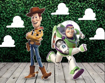 Toy Story Party Cutouts, Woody, Buzz, Clouds, Yard Decor
