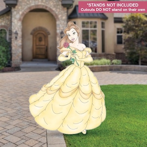 Princess Belle Cutouts / Beauty and the Beast Party / Princess Birthday Decorations / Princess Yard Signs / Princess Photo Prop