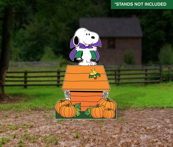 Peanuts Halloween Yard Sign, Snoopy Vampire Cutout - Etsy