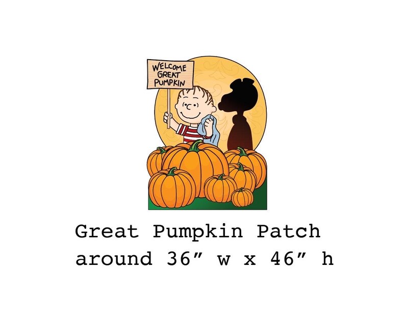 Great Pumpkin Patch Yard Art, Linus & Snoopy Halloween Lawn Sign - Etsy