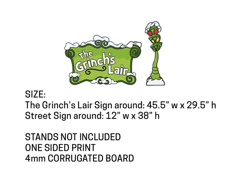 Grinch Yard Sign, Grinch Lair Yard Decoration: Whoville Grinch Lair ...
