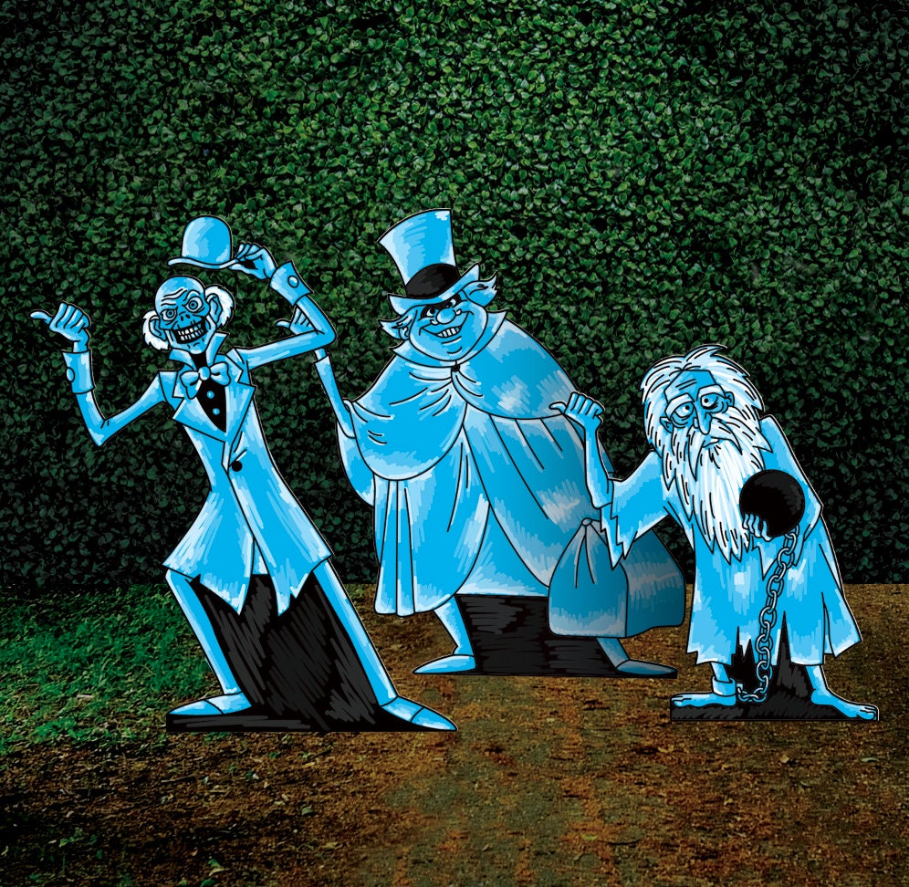 Haunted Mansion Hitchhiking Ghosts Halloween Yard Art, Yard Decoration ...