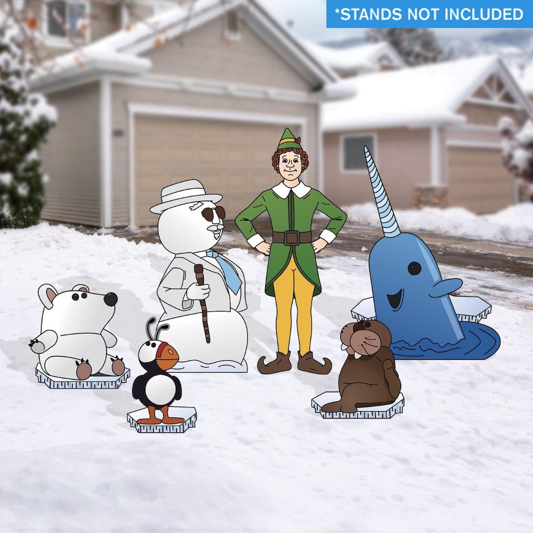 Elf Only Elf Movie Christmas Yard Sign Cutouts, Artic Animals Decorations - Etsy