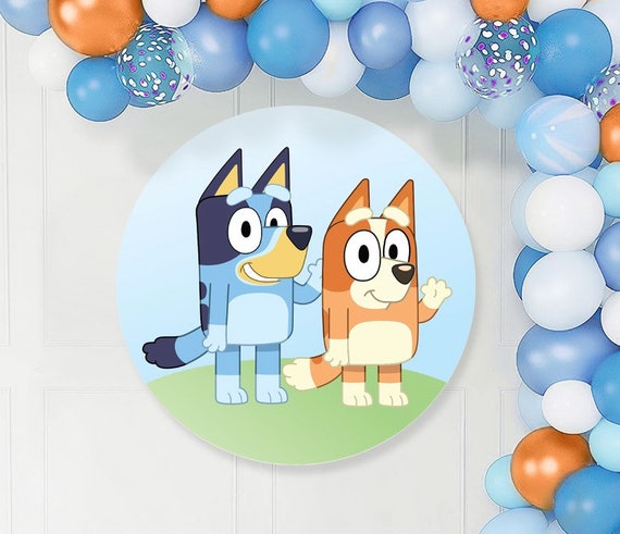 Bluey and Bingo Circle Cutouts / Bluey Bingo Decoration / Bluey Birthday  Party / Bluey Party Props / Photo Props / Circle Backdrop 