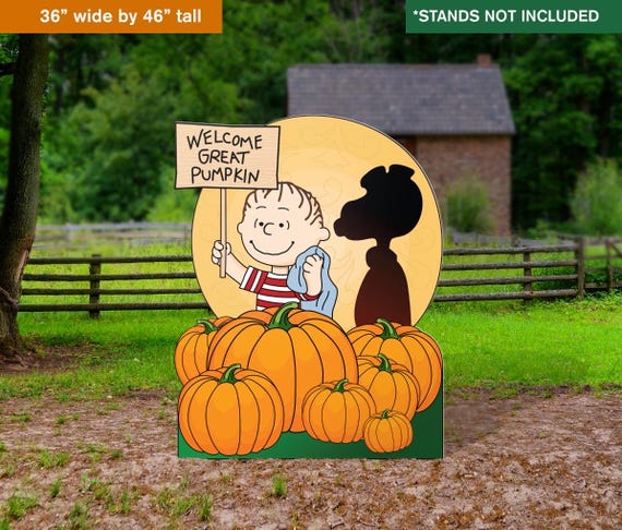 Great Pumpkin Patch Yard Art, Linus & Snoopy Halloween Lawn Sign