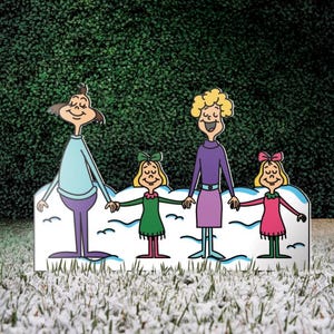 Whoville People Yard Sign, Grinch Christmas Party Decor