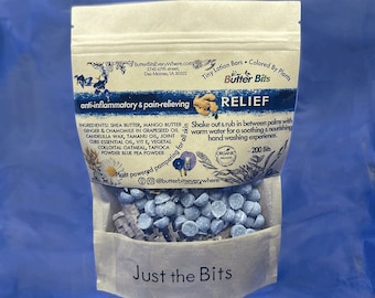 Joint-Relief Butter Bits lotion bars with Ginseng and Blue Chamomile- Organic. Zero-Waste.