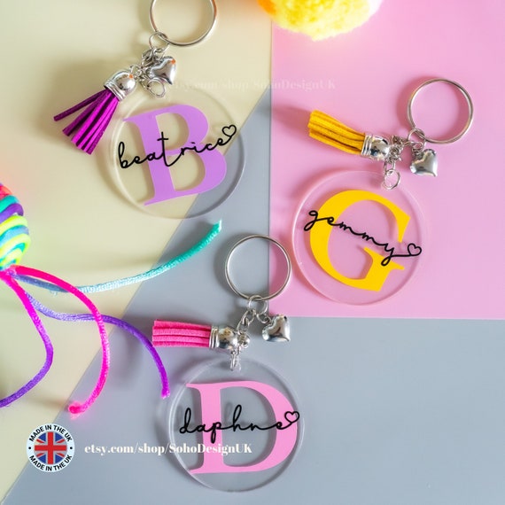 Etsy personalised keyring sale