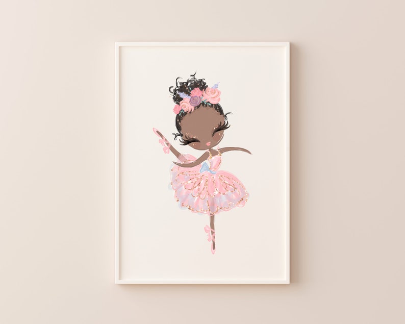 Ballerina Wall Art, Girls Bedroom Prints, Ballerina Nursery Decor, Little Girls Room Decor, Dance Gift for Girls, Ballet Girl Art, Pink Tutu image 9