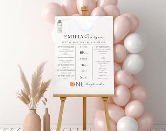 Milk And Cookies Milestones Sign, Birthday Party Sign, Printable Sign, First Year Milestones, Baby Achievements, Cookies And Cream Poster