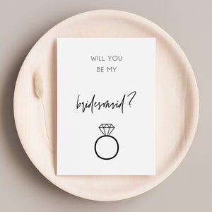 Bridesmaid Proposal, Will You Be My Bridesmaid, Maid of Honor Card, Maid of Honor Proposal, Bridal Squad, Wedding Gift image 7