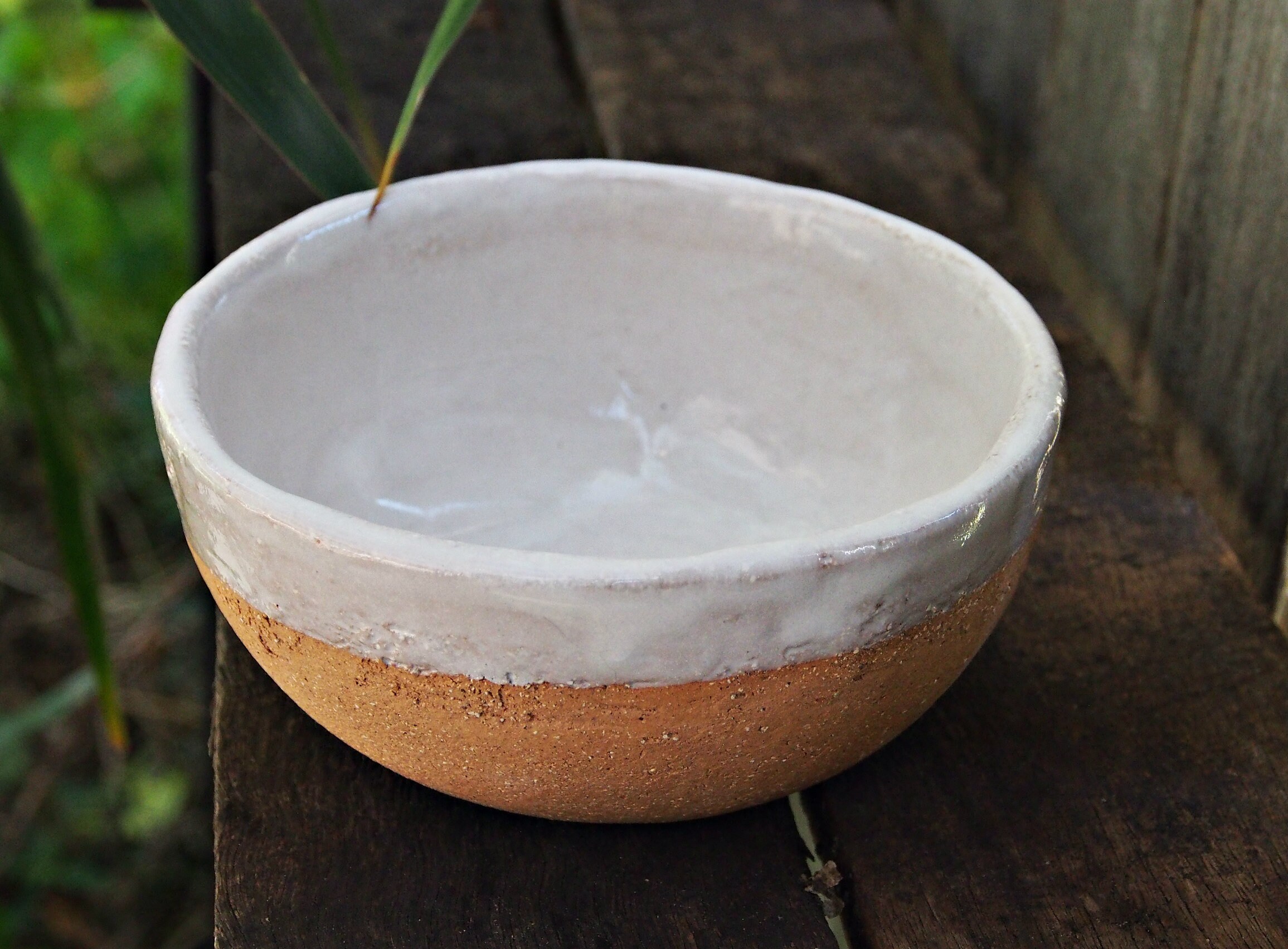 Earthenware Bowl with White Majolica Glaze Etsy