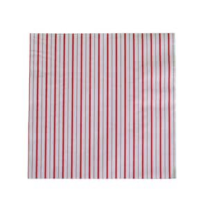 Red Stripes Large Napkins (Set of 16) | Red Stripes Paper Nakpins | Red Striped Napkins | Red and White Paper Napkins | Red Napkins