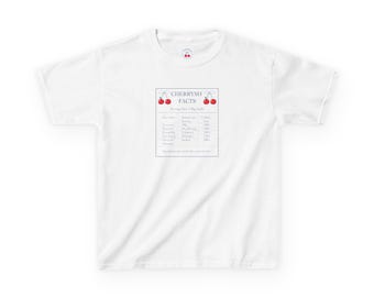 Kids Cherry Facts T-Shirt: Soft Cotton Graphic Tee, Gift for Girls and Teenagers