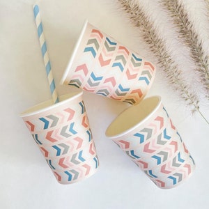 Sleepover Paper Cups (Set of 8) | Teepee Party Decorations | Slumber Party Supplies | Pajama Party Decorations | Sleepover Party Supplies