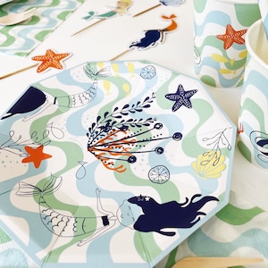 Mermaid Party Plates (Pack of 8) | Mermaid Birthday Party | Mermaid Party | Mermaid Paper Plates | Under the sea Paper Plates