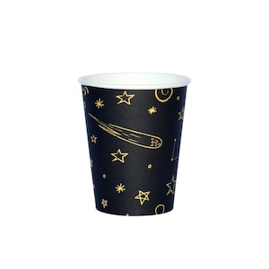 Galaxy Paper Cups: Outer Space Star Wars Planets Party Decor (Set of 8)