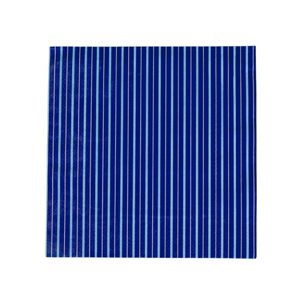 Navy Blue Large Napkins (Set of 16) | Navy Blue Paper Nakpins | Navy Blue Striped Large Napkins | Navy Party Large Napkins