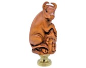 Japanese Zodiac Buffalo Oxen Netsuke Lamp Finial