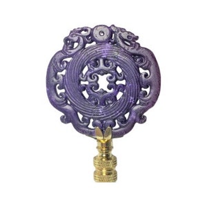 DRAGON Jade Purple Lamp Shade Finial