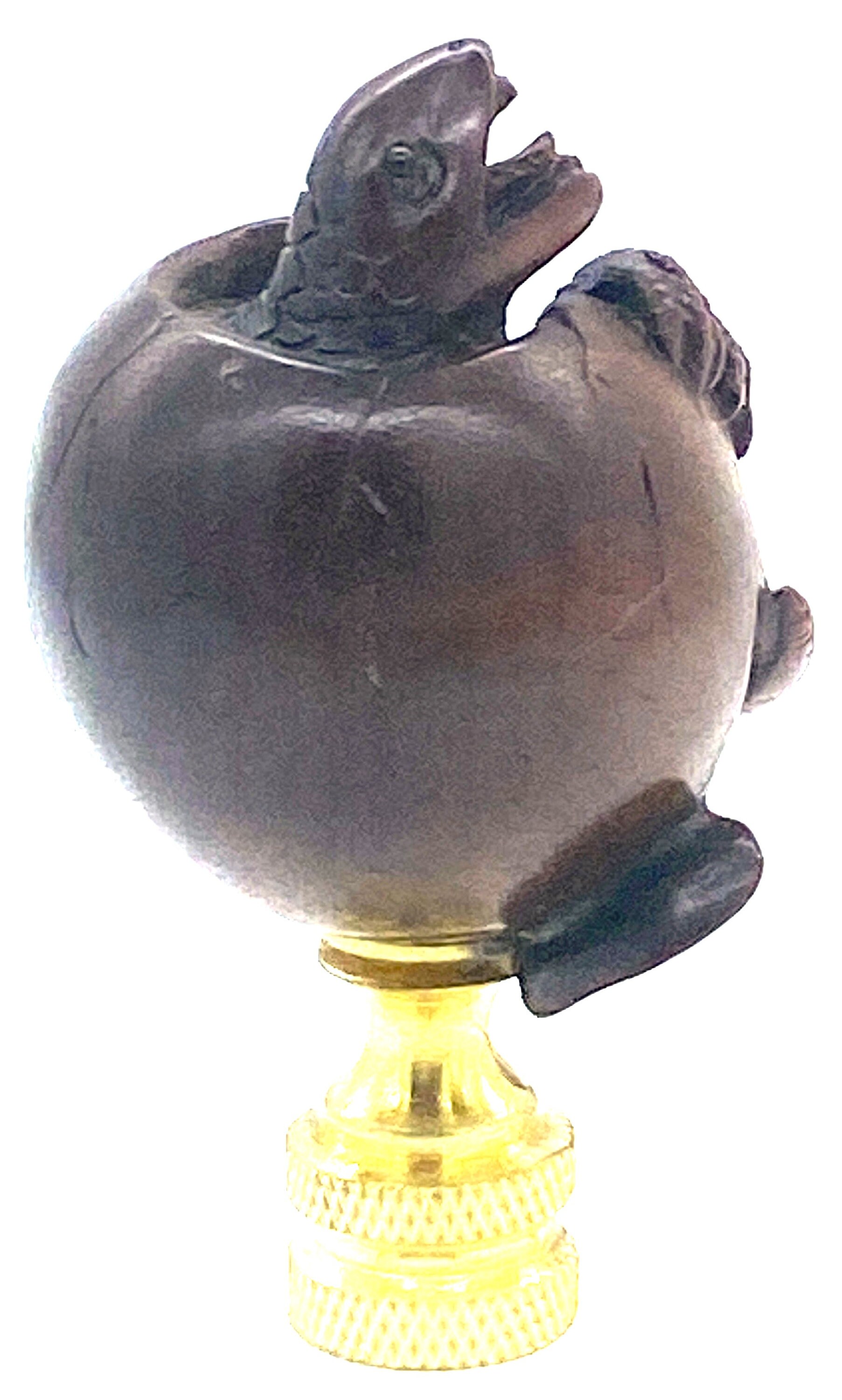 Dinosaur Brontesaurus Hatching Egg Wood Netsuke Lamp Finial Etsy