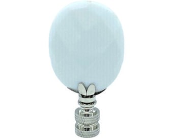 MINERAL Gemstone White Faceted Lamp Finial