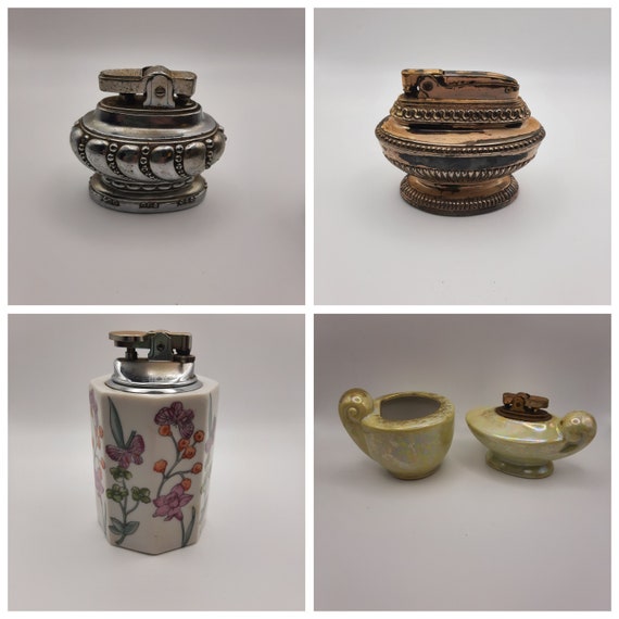 antique table cigarette lighters Bar Top Cigar Lighter and curated interior spaces. Custom Antique Leather Table Lighter