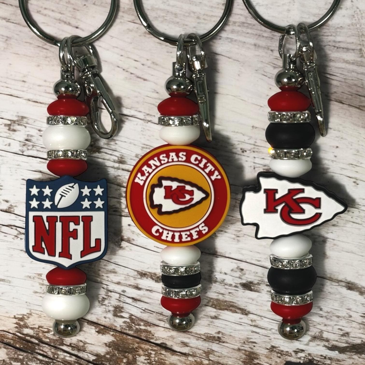 Kansas City Chiefs Inspired Silicone Keychain, Football Keychain - Etsy